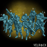 Guardsmen Sci Fi Guards Miniature | Set of 10 - Tabletop RPG & D&D miniature. Perfect for wargaming & collectors