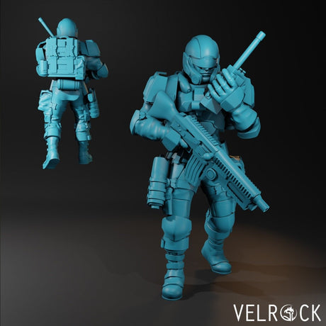 Guardsmen Sci Fi Guards Miniature | C - Tabletop RPG & D&D miniature. Perfect for wargaming & collectors