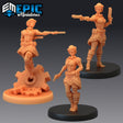 Gunner Dorothy Miniature | set of 3 - Tabletop RPG & D&D miniature. Perfect for wargaming & collectors