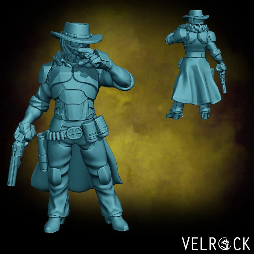 Gunslinger Miniature | C - Tabletop RPG & D&D miniature. Perfect for wargaming & collectors