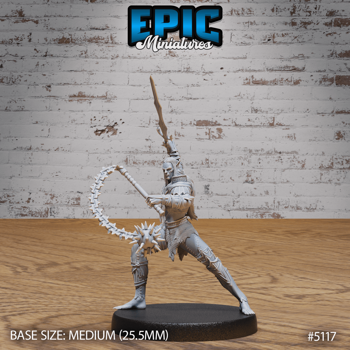 Half Drow Slave Master Miniature | B - Tabletop RPG & D&D miniature. Perfect for wargaming & collectors