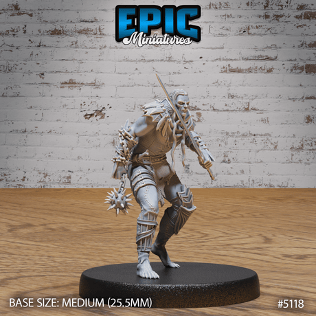 Half Drow Slave Master Miniature | C - Tabletop RPG & D&D miniature. Perfect for wargaming & collectors