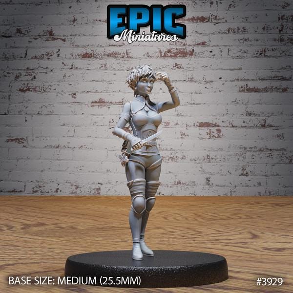 Half Elf Rogue Novice Miniature - 3929 - 32mm