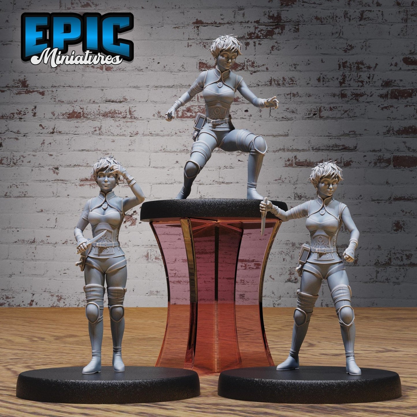 Half Elf Rogue Novice Miniature - Full Set All Models - 32mm