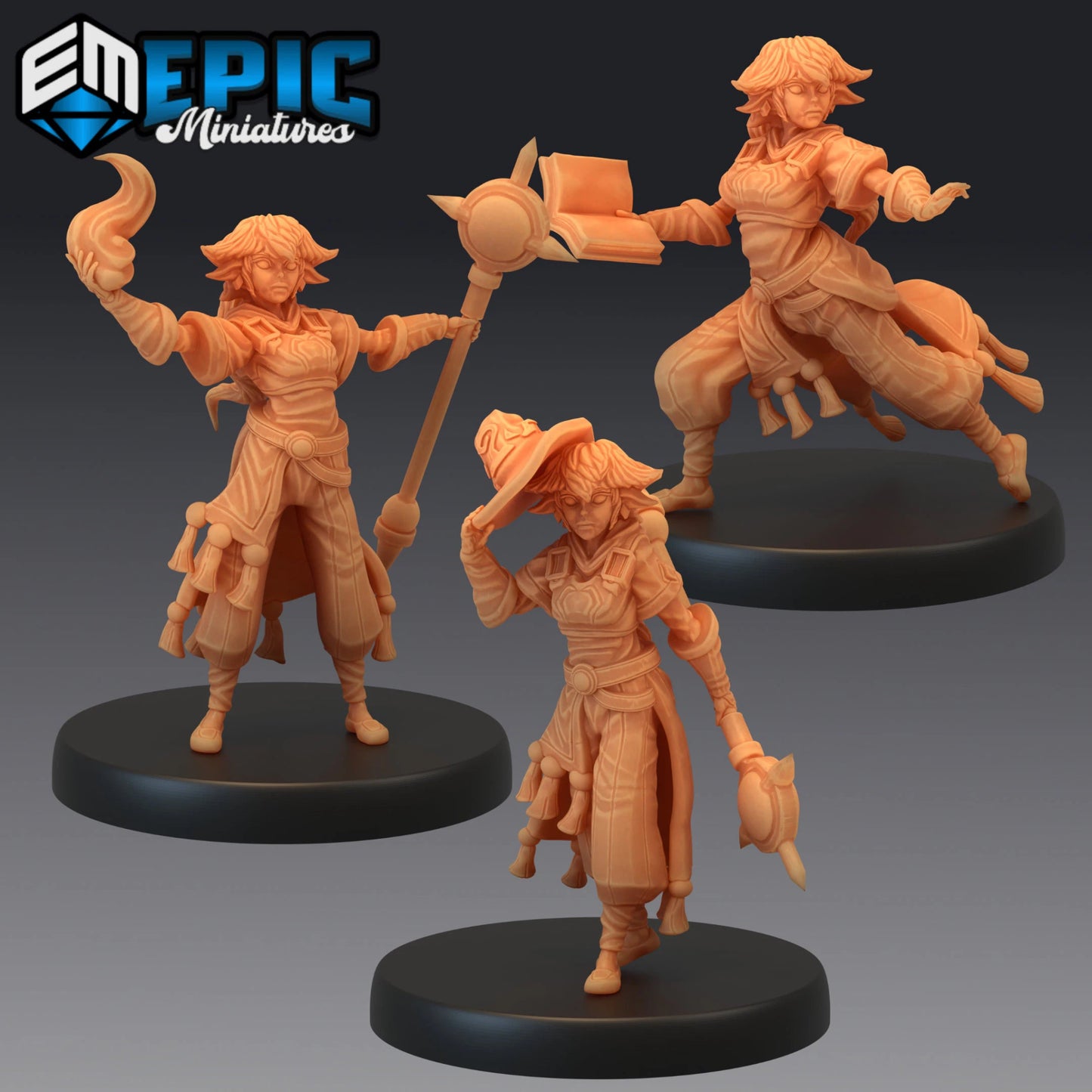 Half Gnome Miniature - set of 3 - 28mm