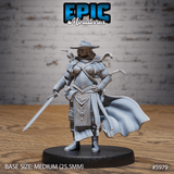 Half Orc Female Adventurer Miniature | A - Tabletop RPG & D&D miniature. Perfect for wargaming & collectors