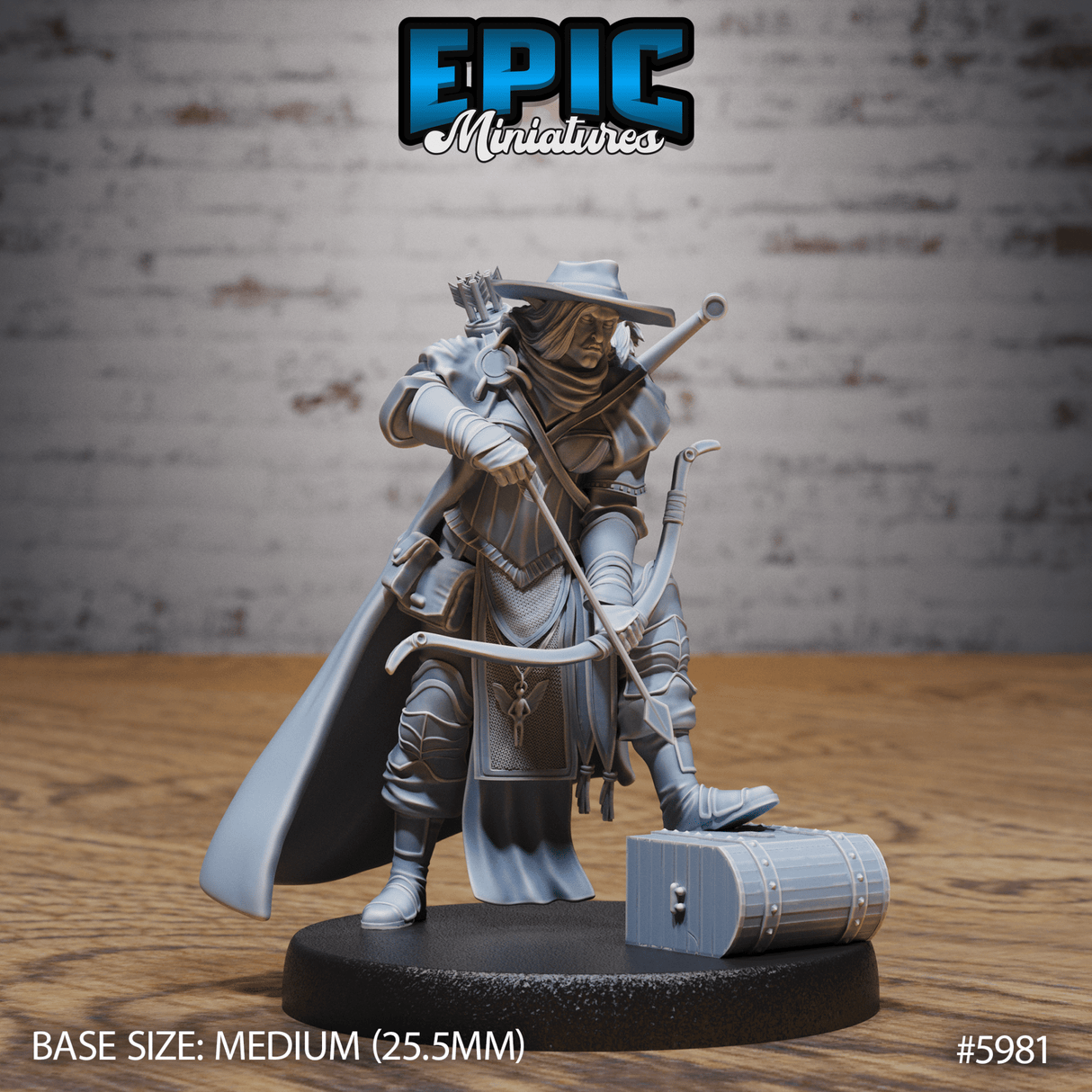 Half Orc Female Adventurer Miniature | C - Tabletop RPG & D&D miniature. Perfect for wargaming & collectors