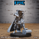Half Orc Female Adventurer Miniature | C - Tabletop RPG & D&D miniature. Perfect for wargaming & collectors