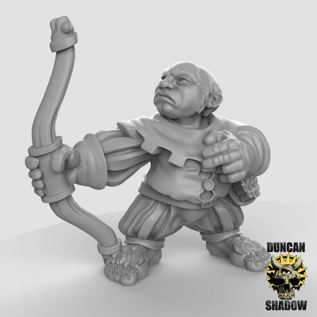 Halfling Archer Miniature | A - Tabletop RPG & D&D miniature. Perfect for wargaming & collectors