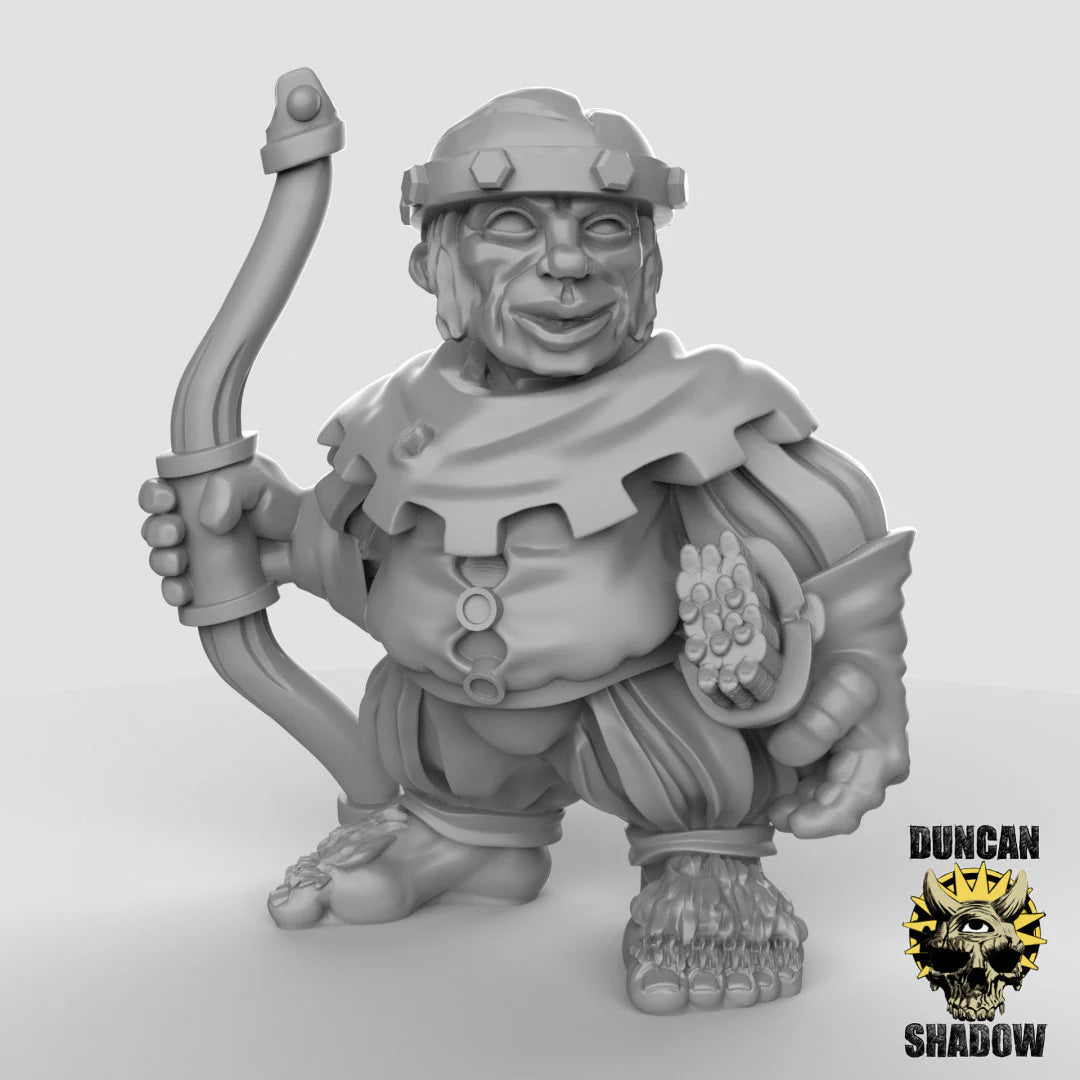 Halfling Archer Miniature | B - Tabletop RPG & D&D miniature. Perfect for wargaming & collectors