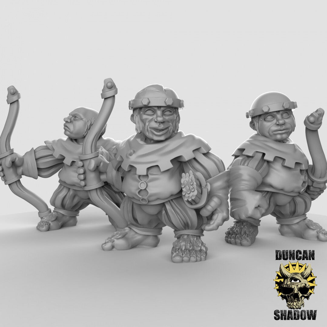 Halfling Archer Miniature - Set of 3 - 28mm