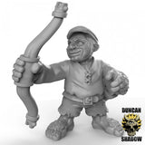 Halfling Archers Miniature | A - Tabletop RPG & D&D miniature. Perfect for wargaming & collectors
