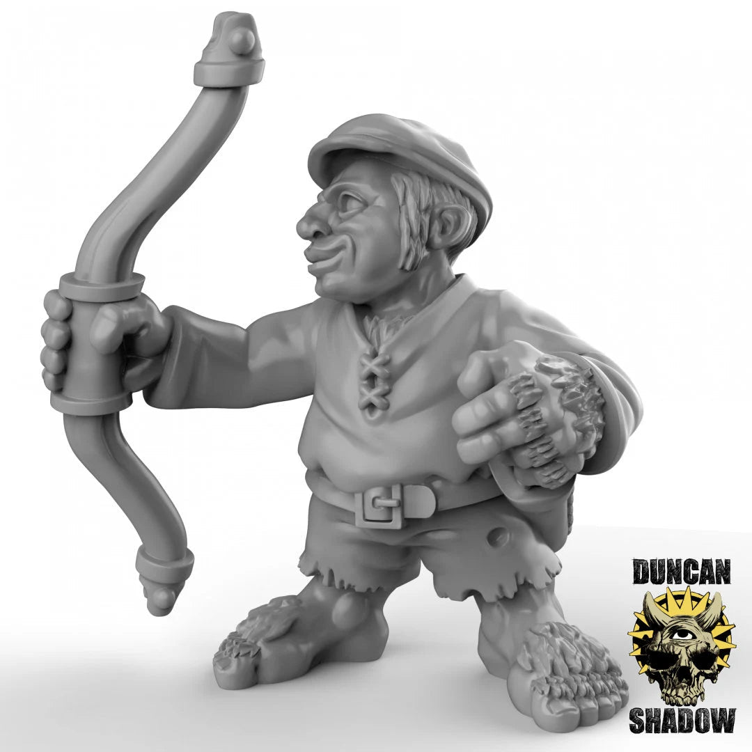 Halfling Archers Miniature | C - Tabletop RPG & D&D miniature. Perfect for wargaming & collectors