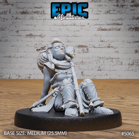 Halfling Druid Female Miniature | B - Tabletop RPG & D&D miniature. Perfect for wargaming & collectors