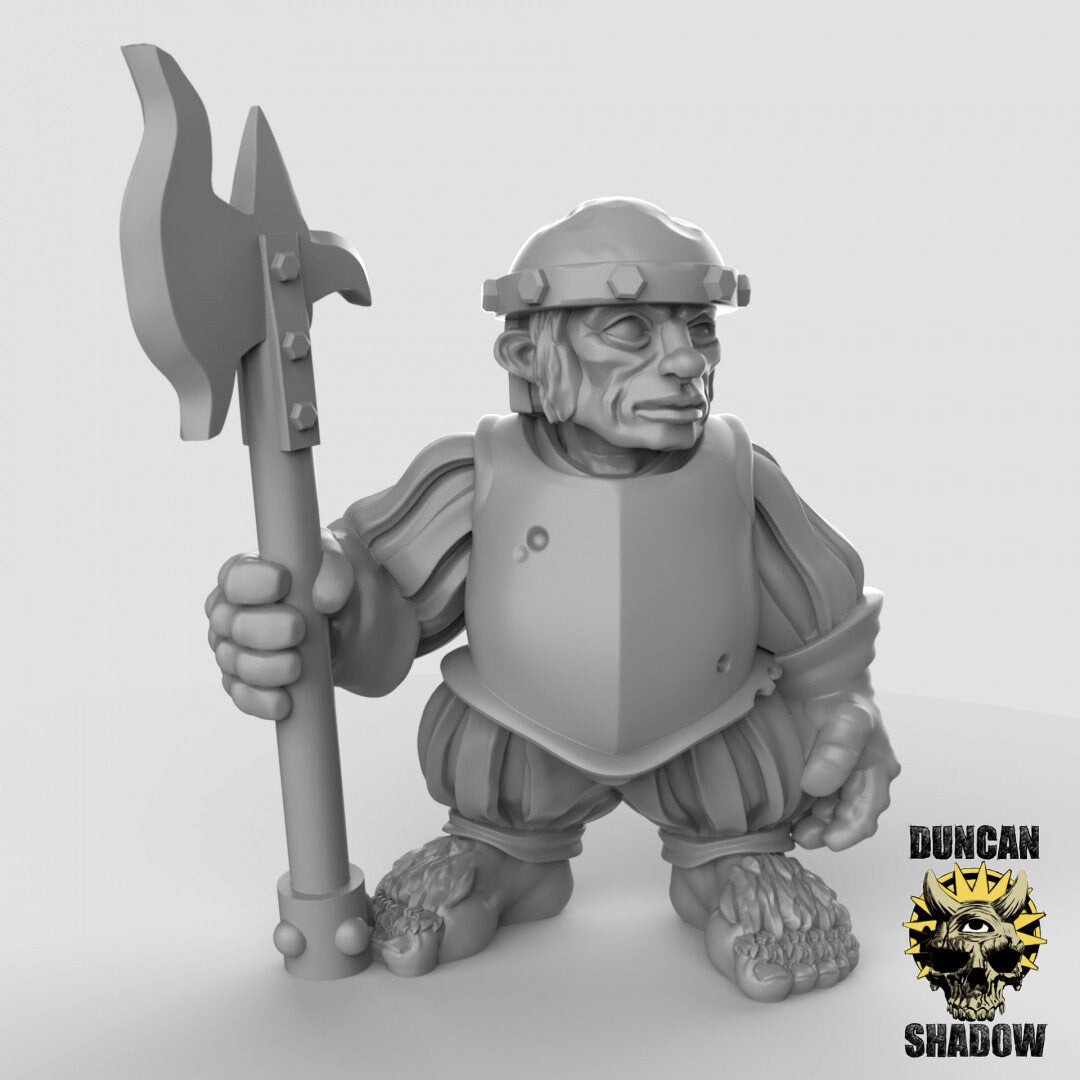 Halfling Fighter Miniature | B - Tabletop RPG & D&D miniature. Perfect for wargaming & collectors