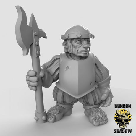 Halfling Fighter Miniature | B - Tabletop RPG & D&D miniature. Perfect for wargaming & collectors