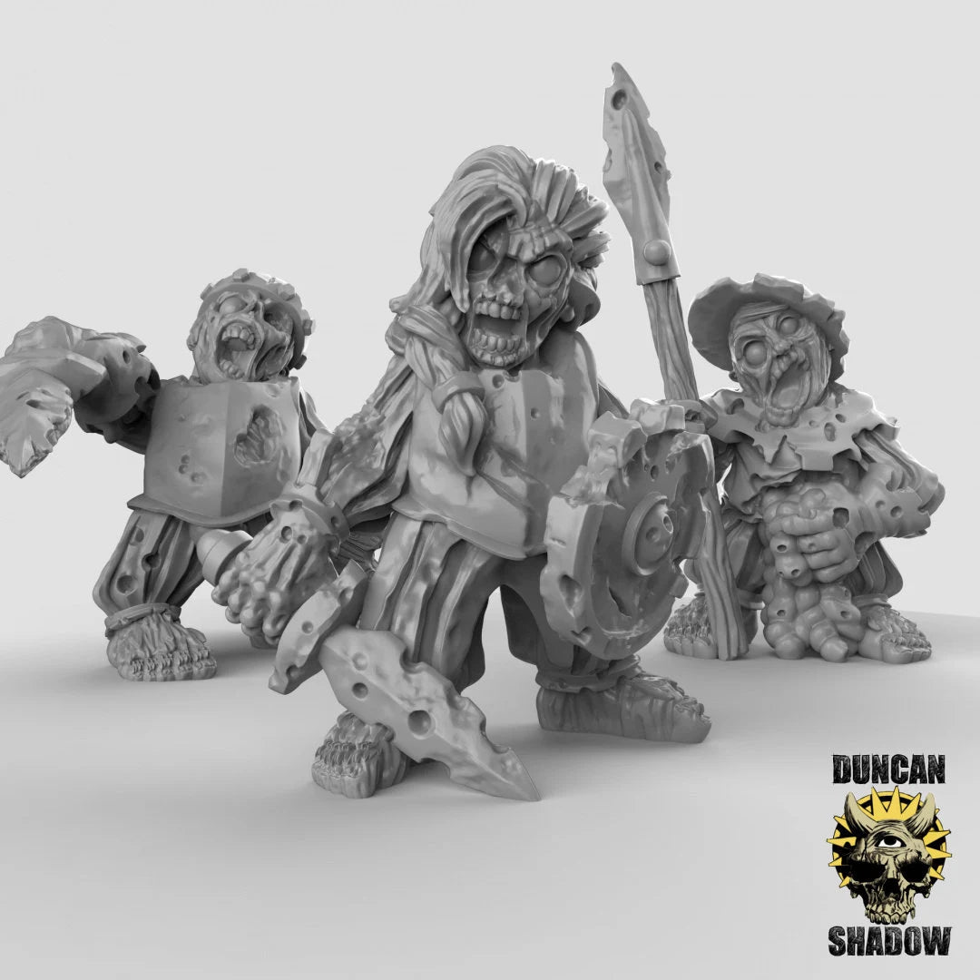 Halfling Folk Miniature | Set of 3 - Tabletop RPG & D&D miniature. Perfect for wargaming & collectors