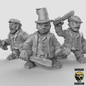 Halfling Gangsters Miniature | Set of 3 - Tabletop RPG & D&D miniature. Perfect for wargaming & collectors