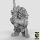 Halfling Great Sword Miniature | A - Tabletop RPG & D&D miniature. Perfect for wargaming & collectors