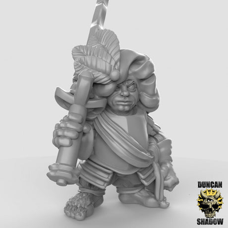 Halfling Great Sword Miniature | B - Tabletop RPG & D&D miniature. Perfect for wargaming & collectors