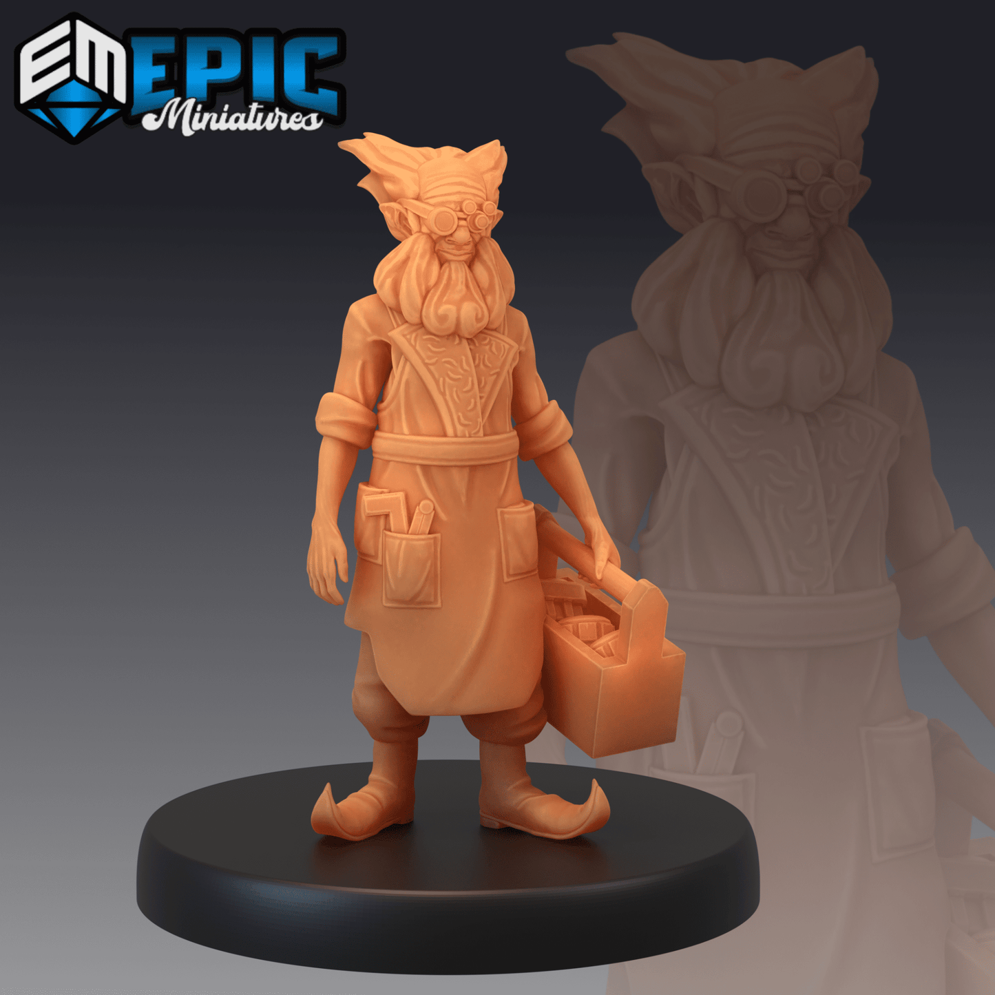 Halfling Inventors Miniature - A - 28mm