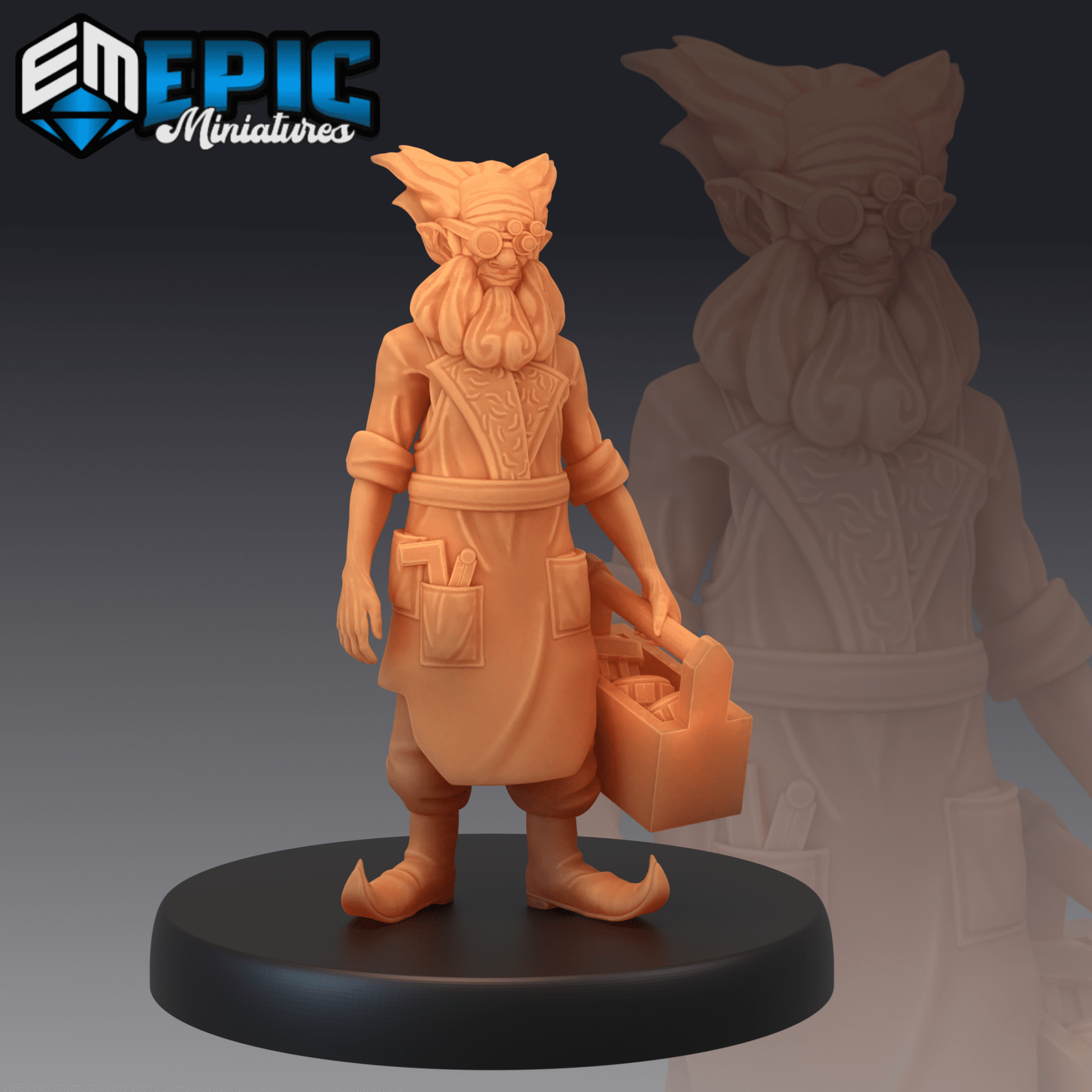 Halfling Inventors Miniature - A - 28mm