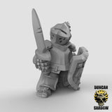 Halfling Knight Miniature | A - Tabletop RPG & D&D miniature. Perfect for wargaming & collectors