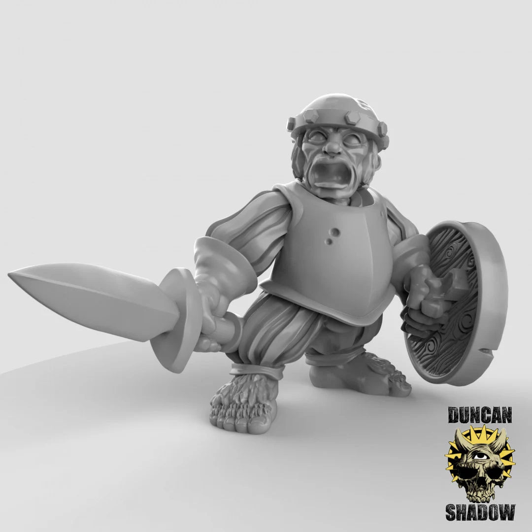 Halfling city guards Miniature | A - Tabletop RPG & D&D miniature. Perfect for wargaming & collectors
