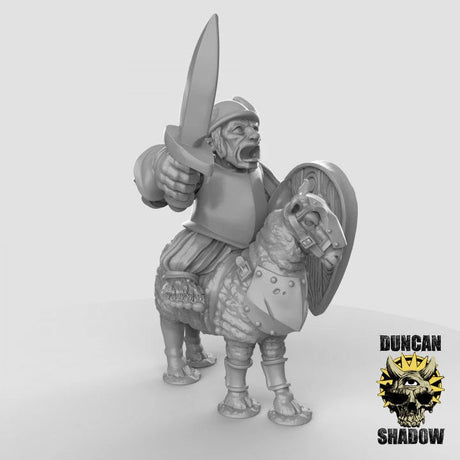 Halfling Mounted Miniature | B - Tabletop RPG & D&D miniature. Perfect for wargaming & collectors