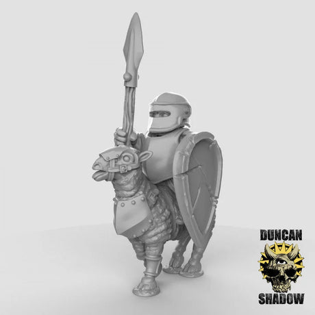 Halfling Mounted Miniature | C - Tabletop RPG & D&D miniature. Perfect for wargaming & collectors
