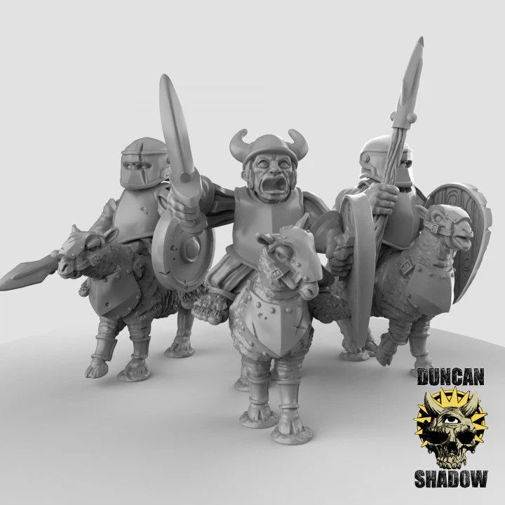 Halfling Mounted Miniature - Set of 3 - 28mm