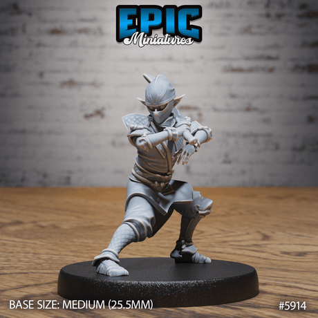 Halfling Ninja Miniature | B - Tabletop RPG & D&D miniature. Perfect for wargaming & collectors