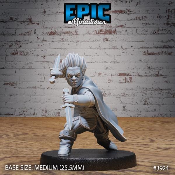 Halfling Rogue Miniature | 3924 - Tabletop RPG & D&D miniature. Perfect for wargaming & collectors