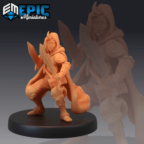 Halfling Rogue Miniature | B - Tabletop RPG & D&D miniature. Perfect for wargaming & collectors