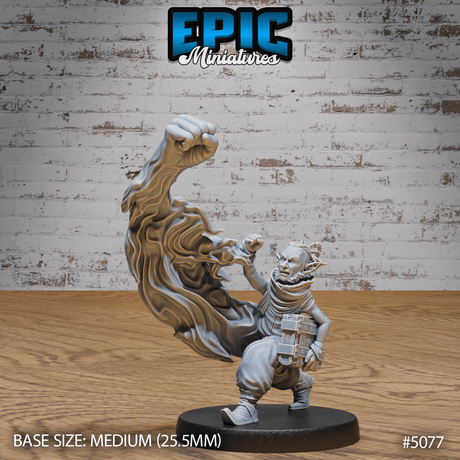 Halfling Sorcerer Miniature | C - Tabletop RPG & D&D miniature. Perfect for wargaming & collectors