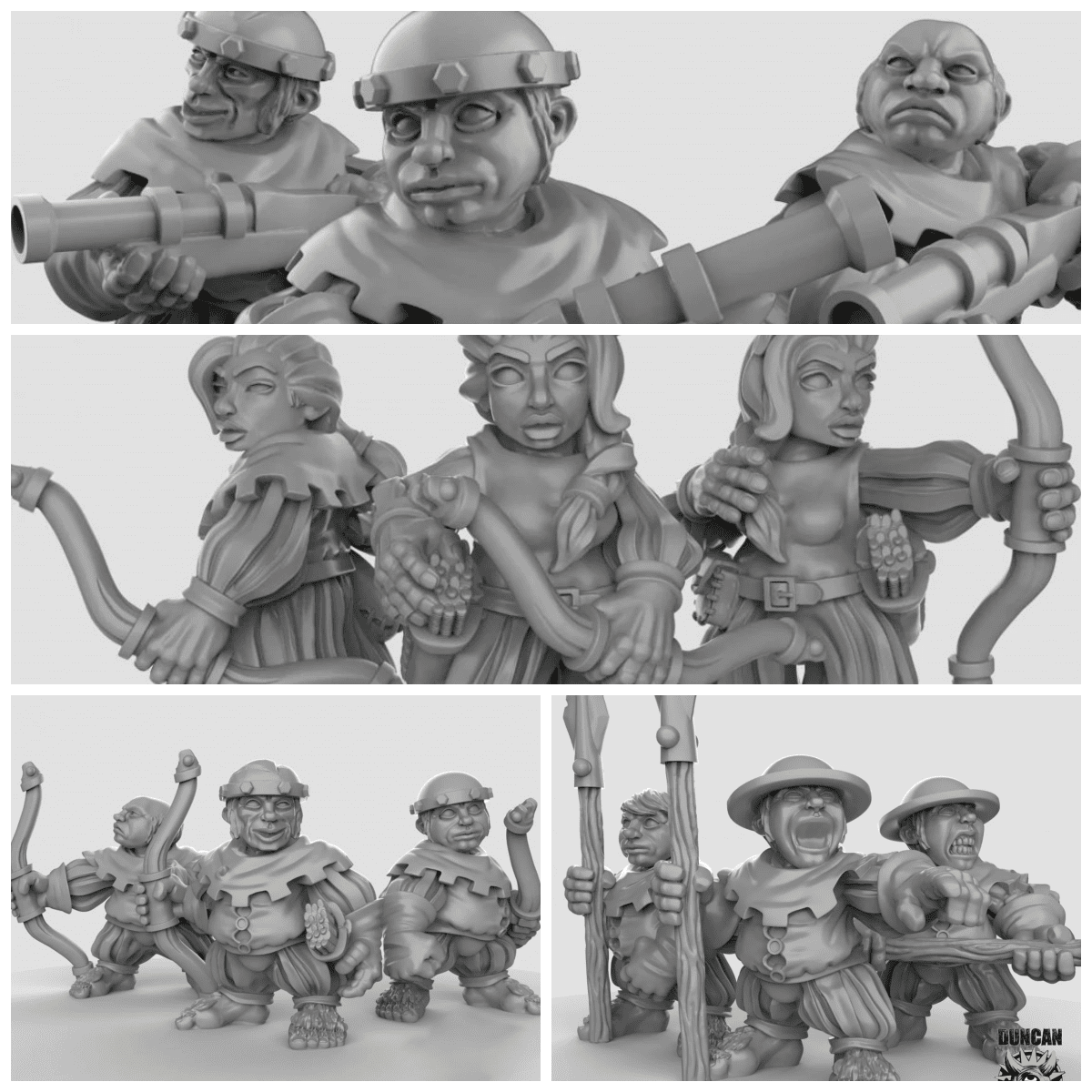 Halflings Miniature | 28mm - Tabletop RPG & D&D miniature. Perfect for wargaming & collectors