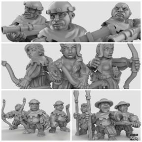 Halflings Miniature | 28mm - Tabletop RPG & D&D miniature. Perfect for wargaming & collectors