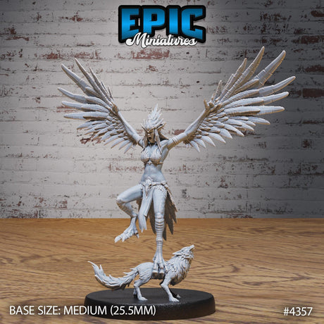 Harpy Miniature | 4357 - Tabletop RPG & D&D miniature. Perfect for wargaming & collectors