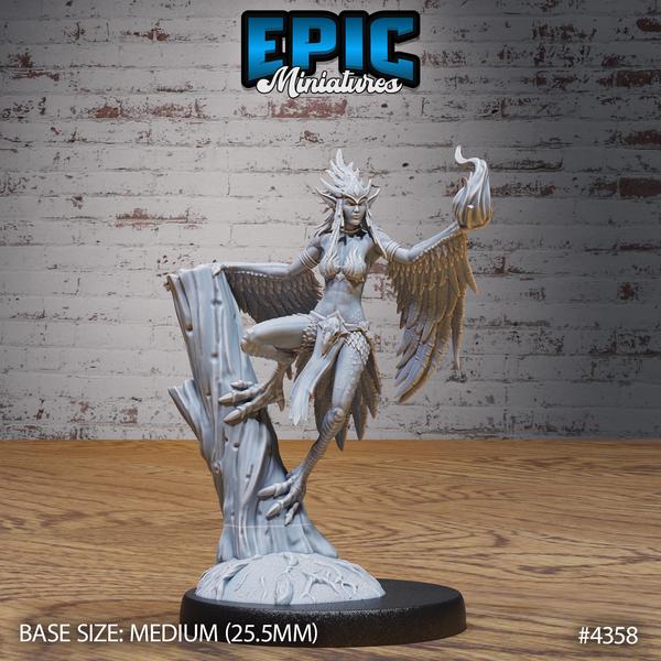 Harpy Miniature | 4358 - Tabletop RPG & D&D miniature. Perfect for wargaming & collectors
