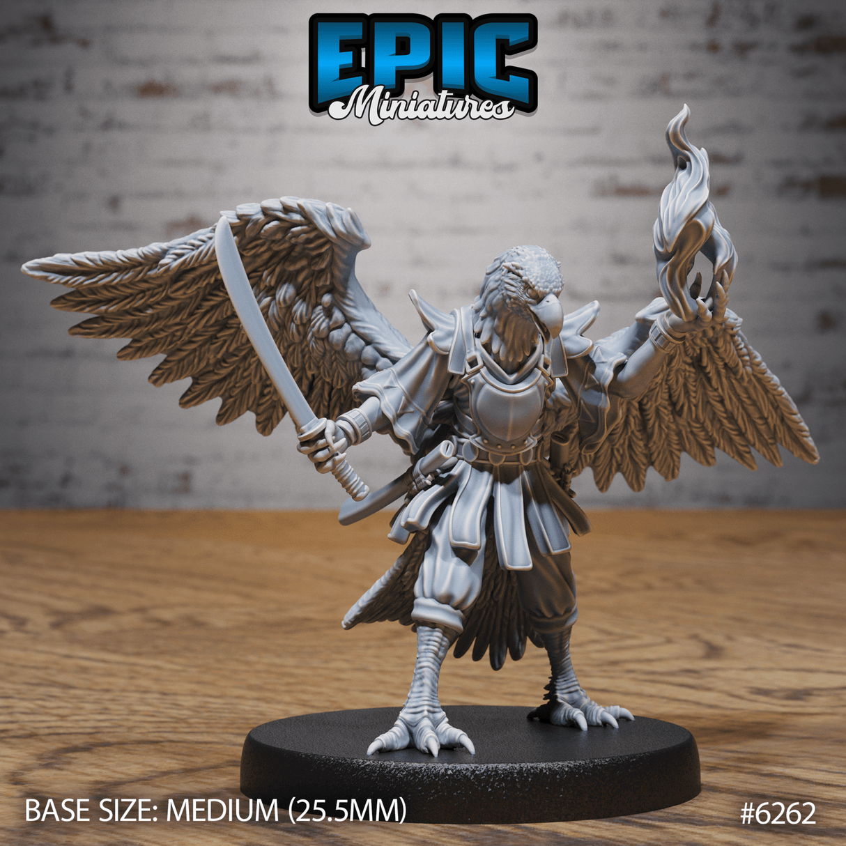 Hawk Folk Miniature | A - Tabletop RPG & D&D miniature. Perfect for wargaming & collectors