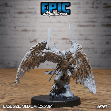 Hawk Folk Miniature | B - Tabletop RPG & D&D miniature. Perfect for wargaming & collectors