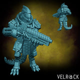 Heavy Lizardmen Miniature | B - Tabletop RPG & D&D miniature. Perfect for wargaming & collectors