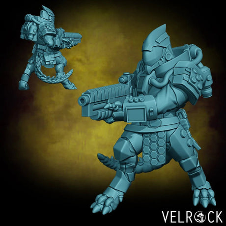 Heavy Lizardmen Miniature | D - Tabletop RPG & D&D miniature. Perfect for wargaming & collectors