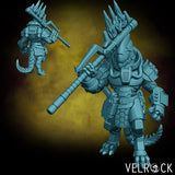 Heavy Lizardmen Miniature | E - Tabletop RPG & D&D miniature. Perfect for wargaming & collectors