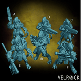 Female Heavy Lizardmen Miniature | Set of 6 - Tabletop RPG & D&D miniature. Perfect for wargaming & collectors