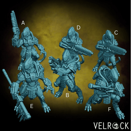 Female Heavy Lizardmen Miniature | Set of 6 - Tabletop RPG & D&D miniature. Perfect for wargaming & collectors