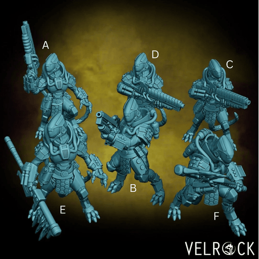 Heavy Lizardmen Miniature - Set of 6 - 28mm