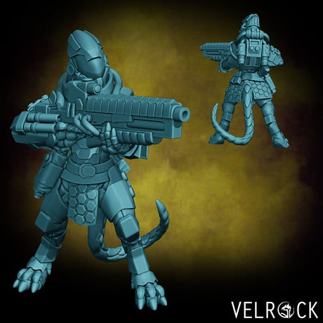Female Heavy Lizardmen Miniature | C - Tabletop RPG & D&D miniature. Perfect for wargaming & collectors