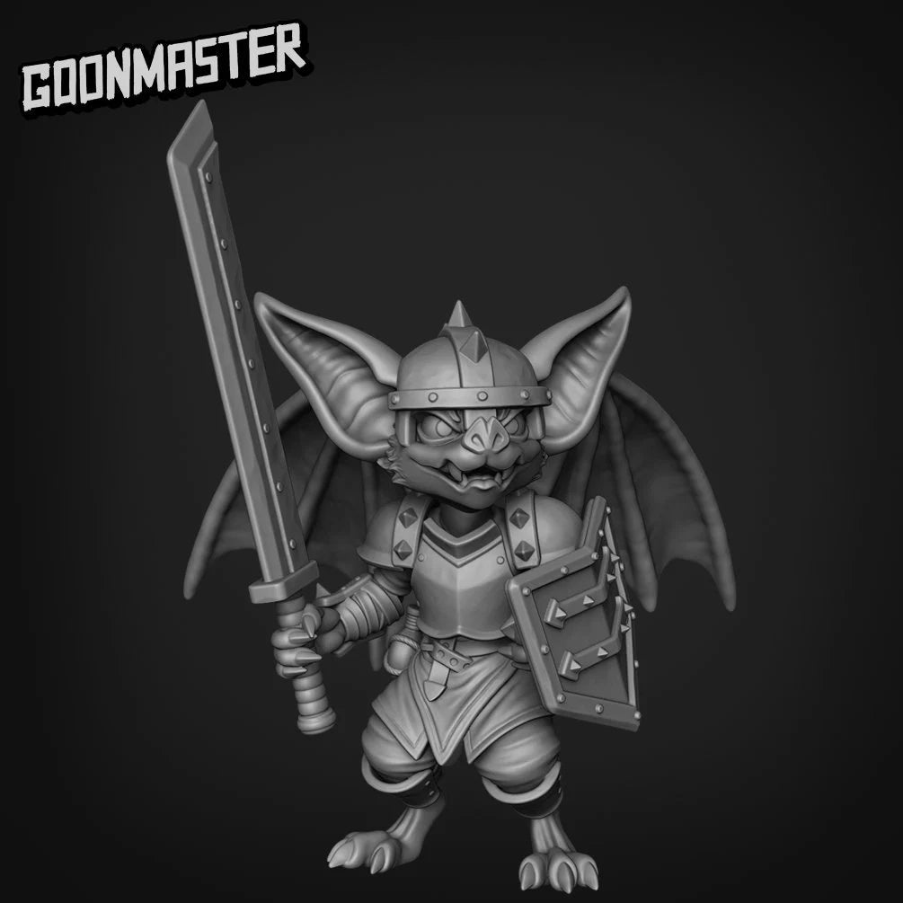 Heavy Metal Bat Miniature | B - Tabletop RPG & D&D miniature. Perfect for wargaming & collectors