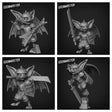 Heavy Metal Bat Miniature | set of 4 - Tabletop RPG & D&D miniature. Perfect for wargaming & collectors